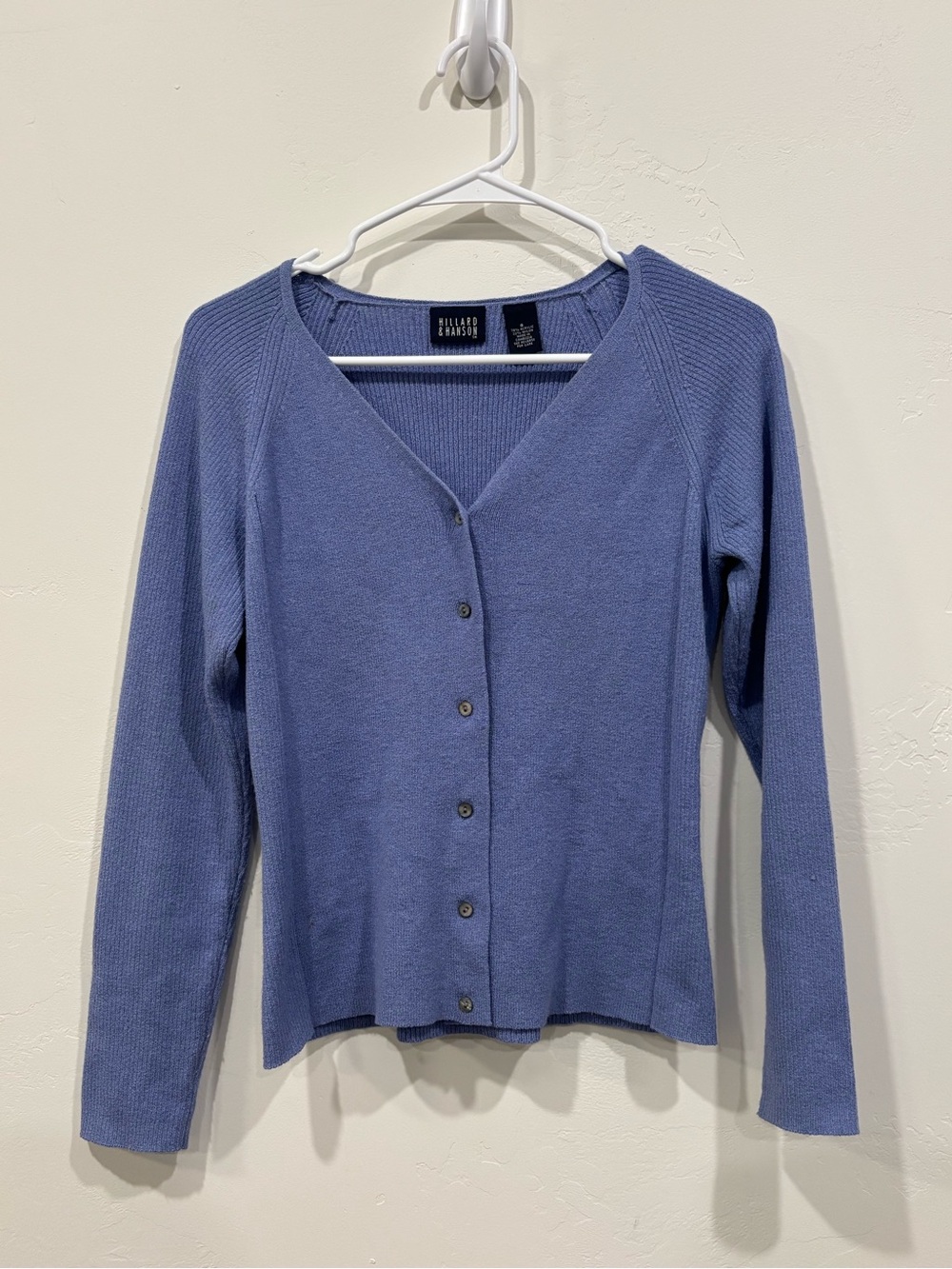 Hillard & Hanson Dusty Lavender Ribbed Knit Top